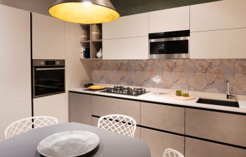 Contemporary kitchen with built in appliances